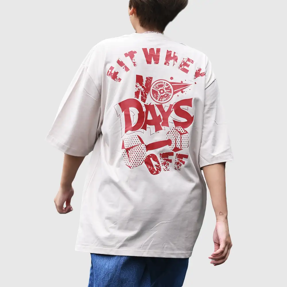 Over Size T-Shirt No Days Off Sand 2XL