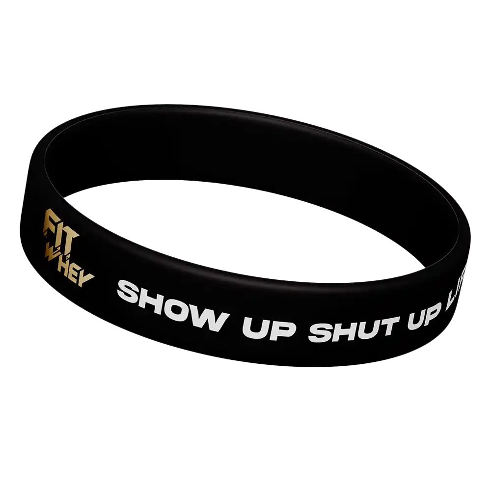 Wristbands SHOW UP SHUT UP LIFT UP Black