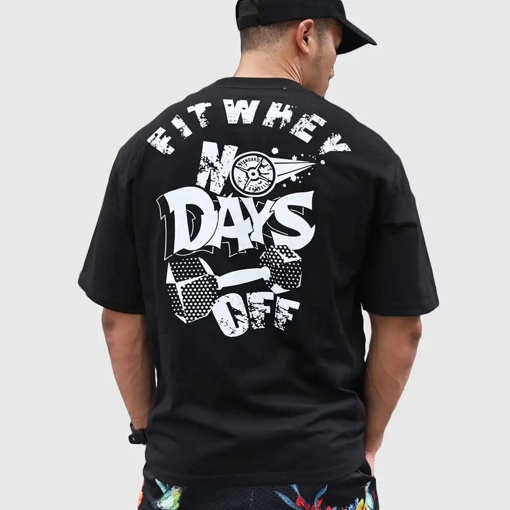 Over Size T-Shirt No Days Off Black L