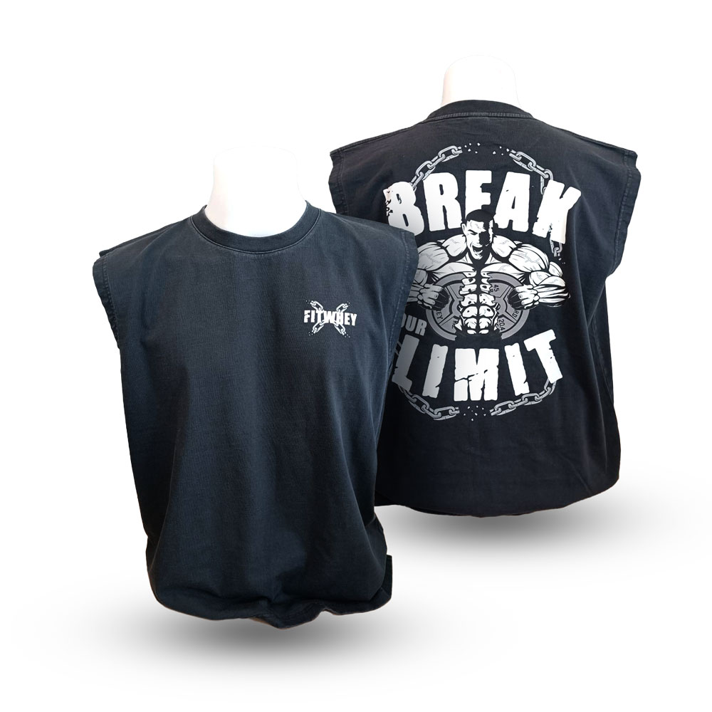 SLEEVELESS - SHIRT BREAK YOUR LIMIT - ACID WASH BLACK XL