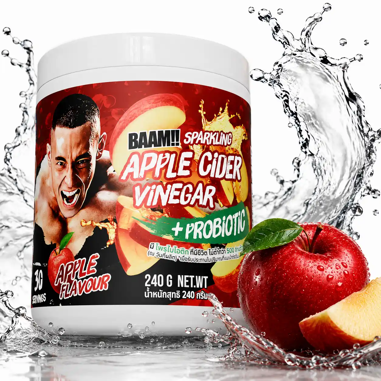 SPARKLING APPLE CIDER VINEGAR + BC30®️ 30 servings Apple